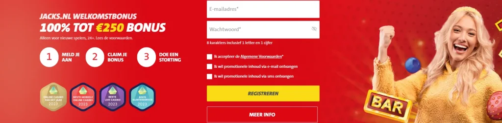 Registratie voor Jacks Casino inloggen