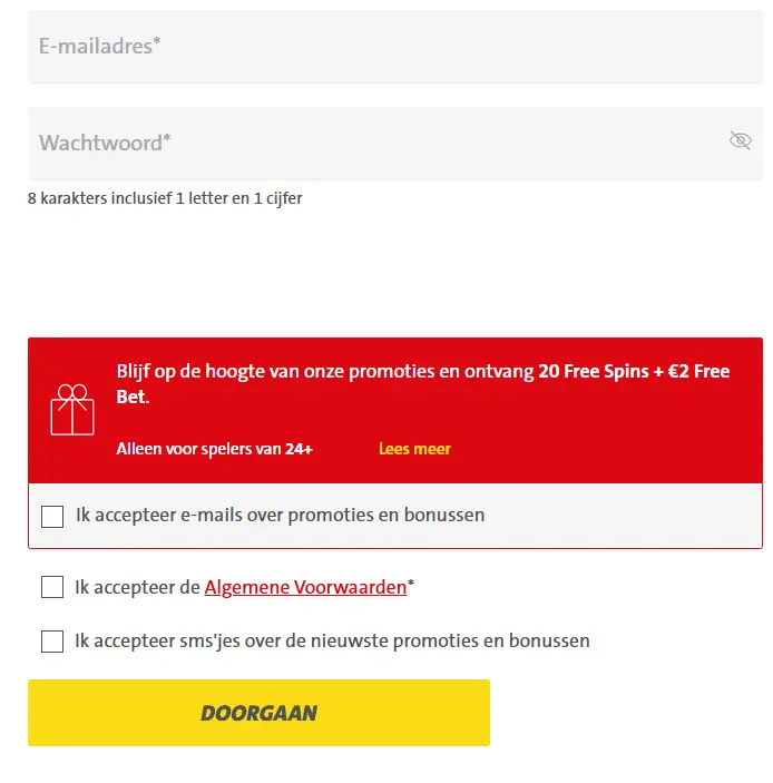 Registratieformulier